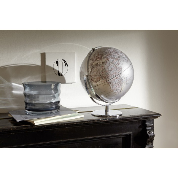 TROIKA Globo terráqueo Juri Silver 30cm