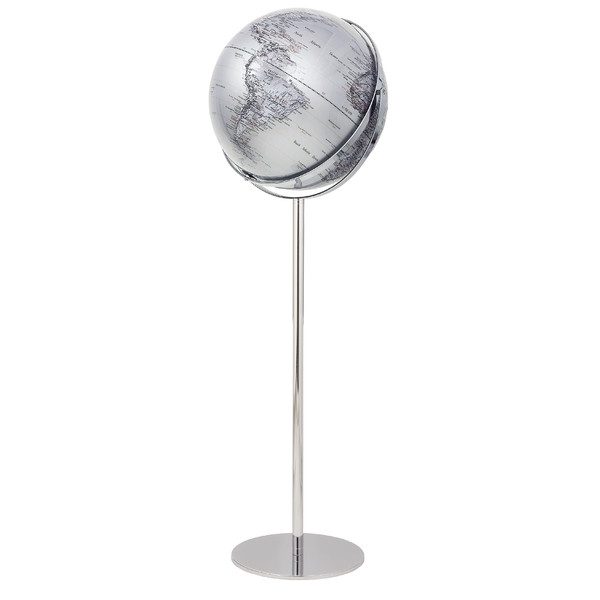 TROIKA Globo terráqueo de pie Apollo 17 Silver 43cm