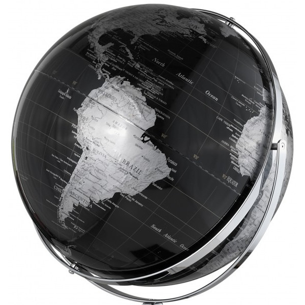 TROIKA Globo terráqueo de pie Worldtrophy Black 43cm