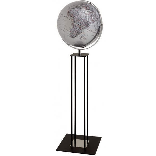 TROIKA Globo terráqueo de pie Worldtrophy Silver 43cm