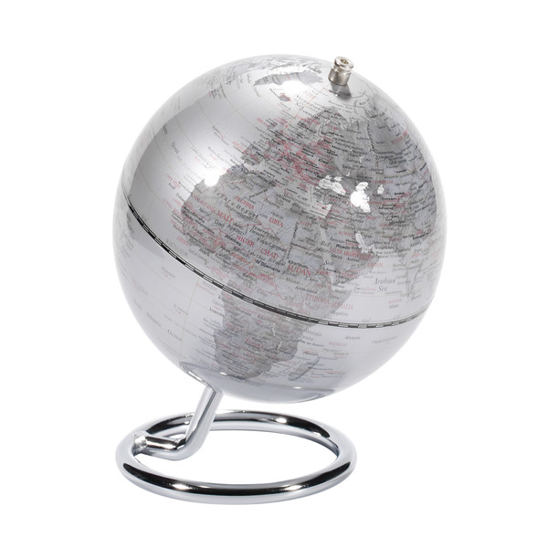 TROIKA Mini globos terráqueos Galilei Silver 13cm