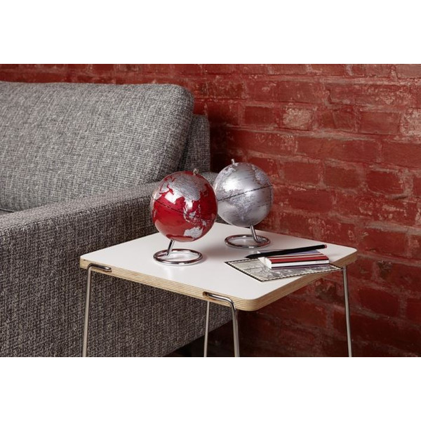 TROIKA Mini globos terráqueos Galilei Silver 13cm