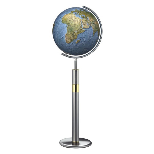 Columbus Globo terráqueo de pie Duorama Acero noble 40 cm