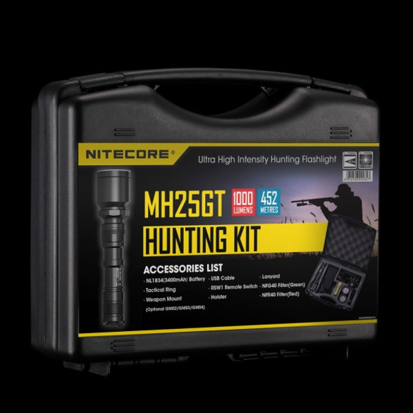 Nitecore Linterna MH25 GT, kit de caza