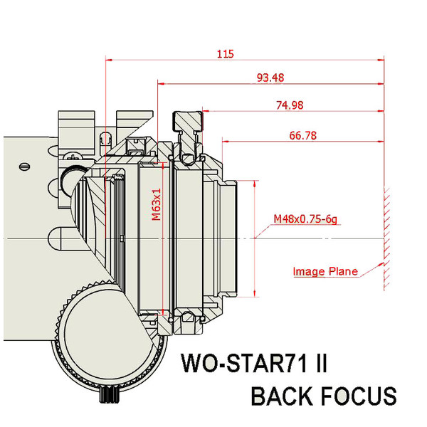 William Optics Refractor apocromático AP 71/350 WO-Star 71 Gold OTA