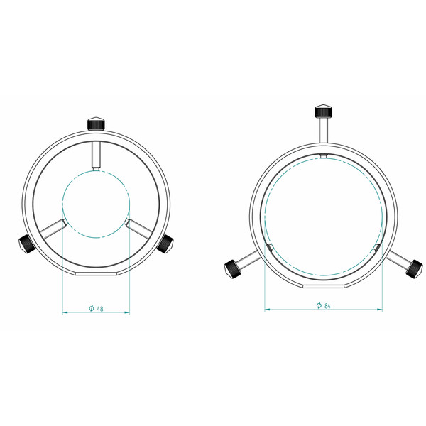 PrimaLuceLab Abrazaderas para telescopios guía Leitrohrschellen PLUS 90mm