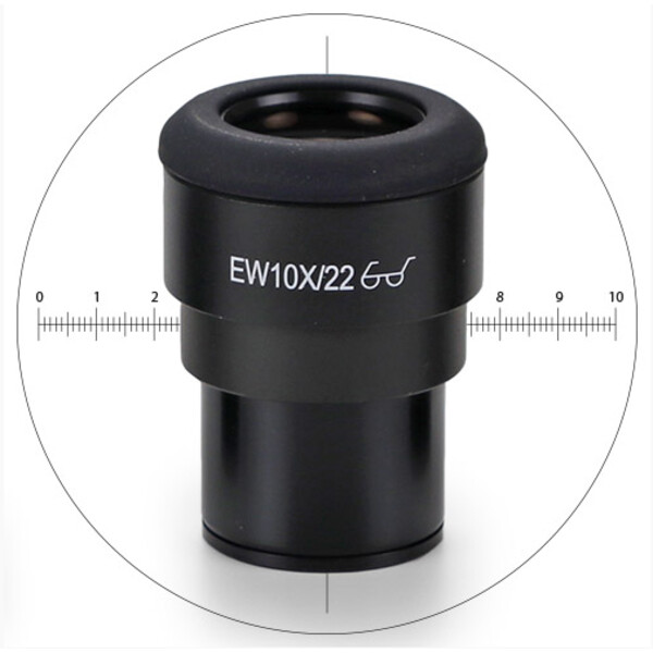 Euromex Ocular de medición IS.6210-CM, WF 10x / 22,10/100 microm., crosshair, Ø 30mm (iScope)