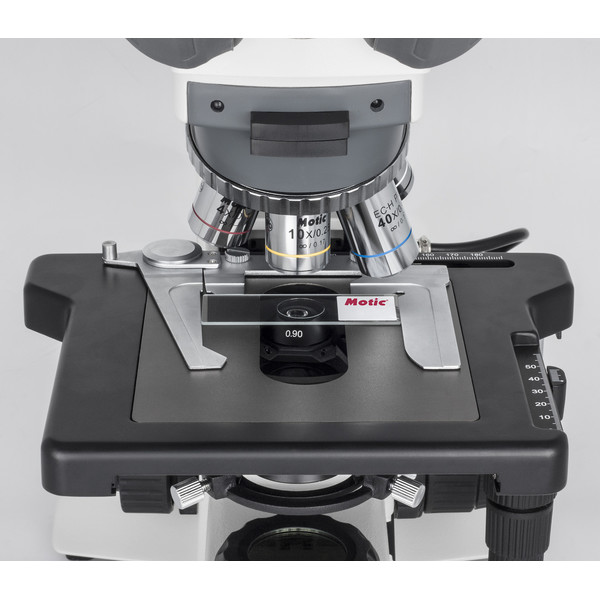 Motic Microscopio BA410 Elite, trino, Hal, 50W, 40x-1000x