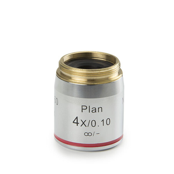 Objetivo Euromex DX.7204, 4x/0,10 Pli, plano, infinito, distancia de trabajo 30 mm (Delphi-X)