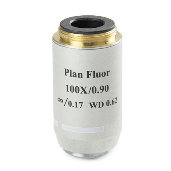 Euromex objetivo 86.558, S100x/0,90, w.d. 0,19 mm, PL-FL IOS , plan, fluarex (Oxion)