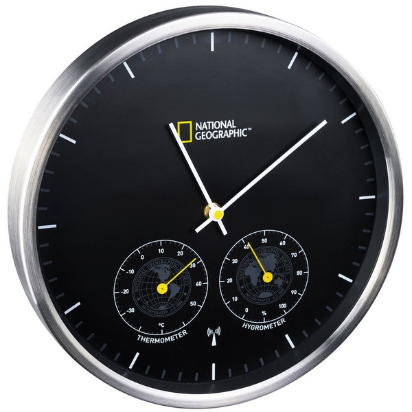 National Geographic Reloj de pared con termómetro e higrómetro