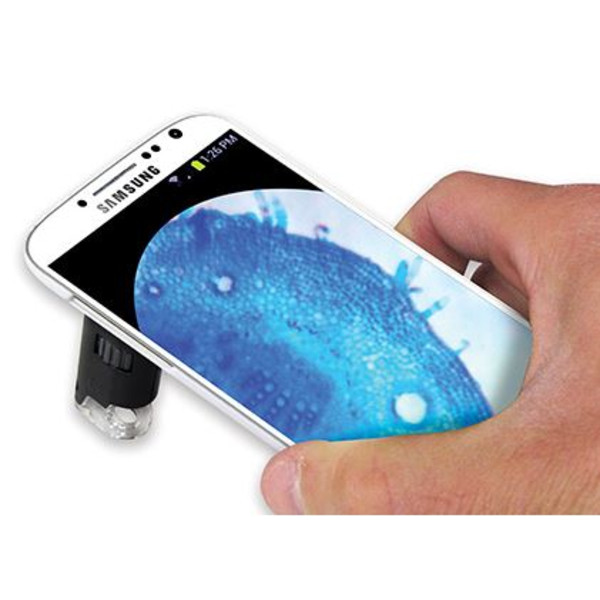 Carson MM-240, microscopio para smartphone, adaptador para Galaxy S4