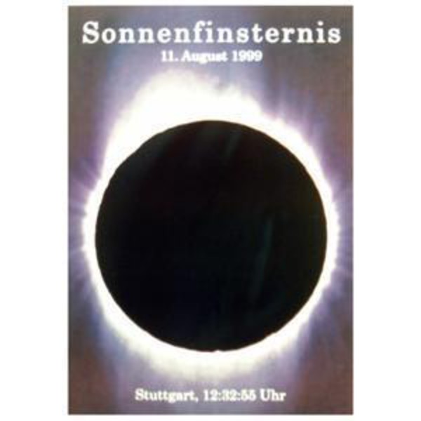 Póster Eclipse del Sol,  Stuttgart, el 11de agosto de 1999