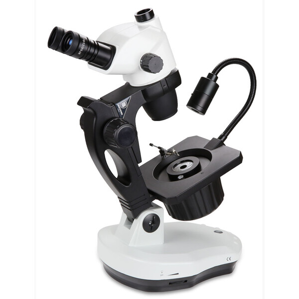 Euromex NZ.1703-GEML, NexiusZoom Evo, 6,5x a 55x, gemología, 30W 6V halógeno transmitido, 1W LED iluminación incidente