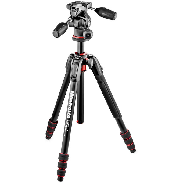 Manfrotto MK190GOA4TB-3W con cabezal de trípode tridimensional
