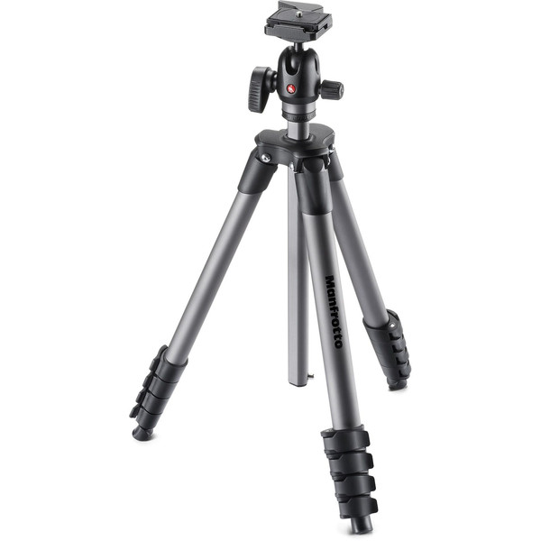 Manfrotto Trípode de aluminio MKCOMPACTADVBH con cabezal esférico