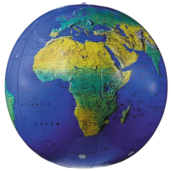 Replogle Globo terráqueo hinchable, topográfico, 40 cm