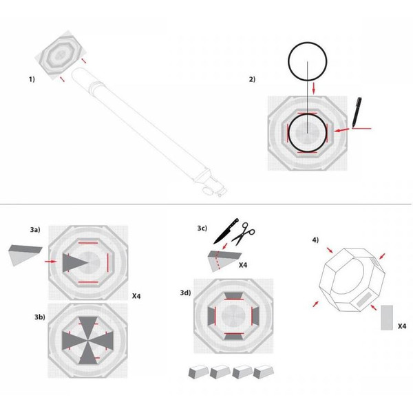 Explore Scientific Filtros solares Filtro solar Sun Catcher para telescopios de 80-102 mm