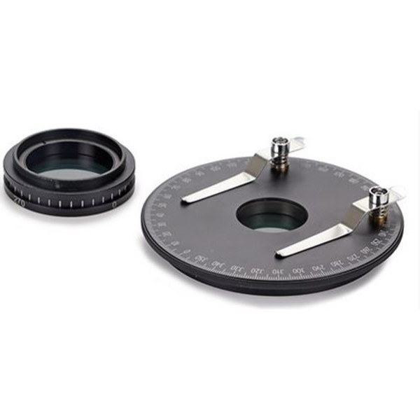 Euromex Kit de polarización, platina redonda, filtro de polarización acoplable, analizador enroscable, SB.9520 (StereoBlue)