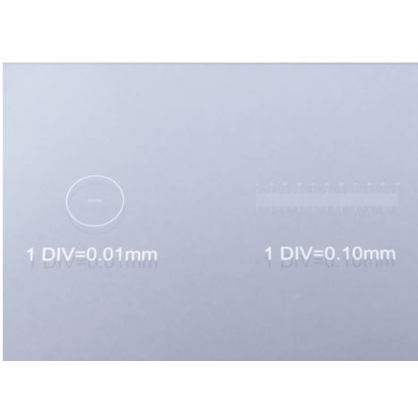 Bresser Portaobjetos con escala micrométrica 1/10 y 1/100 mm