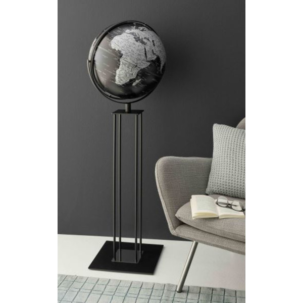 TROIKA Globo terráqueo de pie Worldtrophy Matt Black 42,5cm