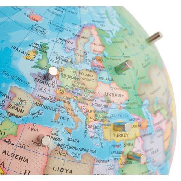 TROIKA emform globo Magnet Political incluso 10 imanes 23cm