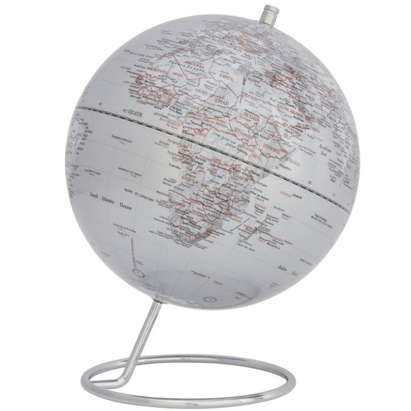 TROIKA Globo terráqueo Galaxy Silver 24cm