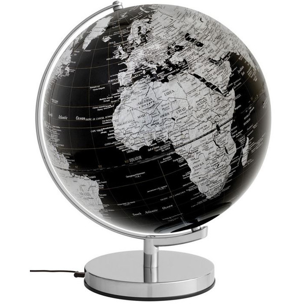 TROIKA Globo terráqueo Stellar Light Black 30cm