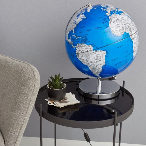 TROIKA Globo terráqueo Stellar Light Royal Blue 30cm