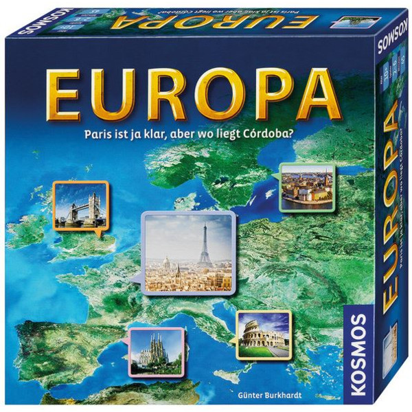 Kosmos Verlag Europa - Paris ist ja klar, aber wo liegt Córdoba? ("Europa - París es fácil, pero ¿dónde está Córdoba?"), juego de editorial Kosmos