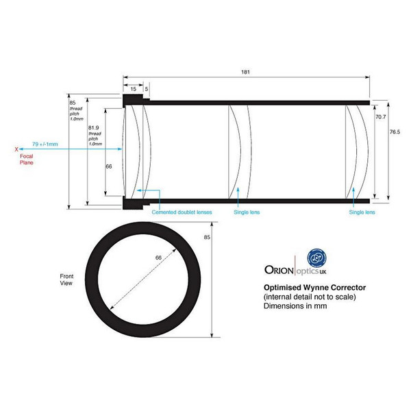 Orion Optics UK Telescopio N 200/760 AG8 Carbon Astrograph OTA