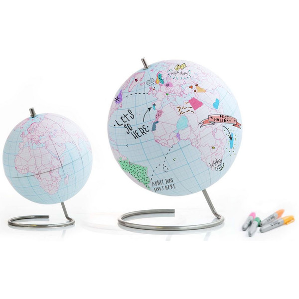 suck UK Mini globos terráqueos Globo para pintar 15cm