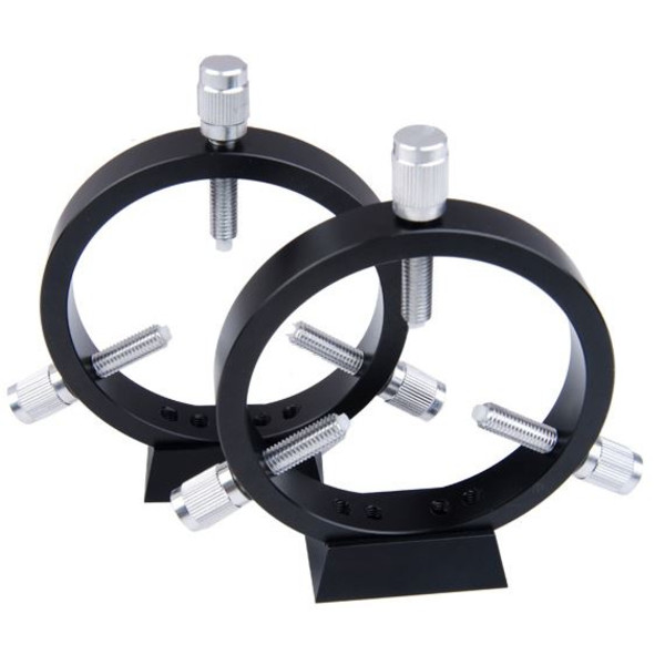 ASToptics Abrazaderas para telescopios guía CNC Guidescope Rings 90mm w/Raiser blocks