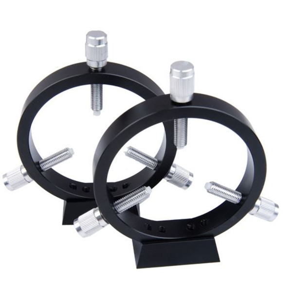 ASToptics Abrazaderas para telescopios guía CNC Guidescope Rings 102mm w/Raiser blocks