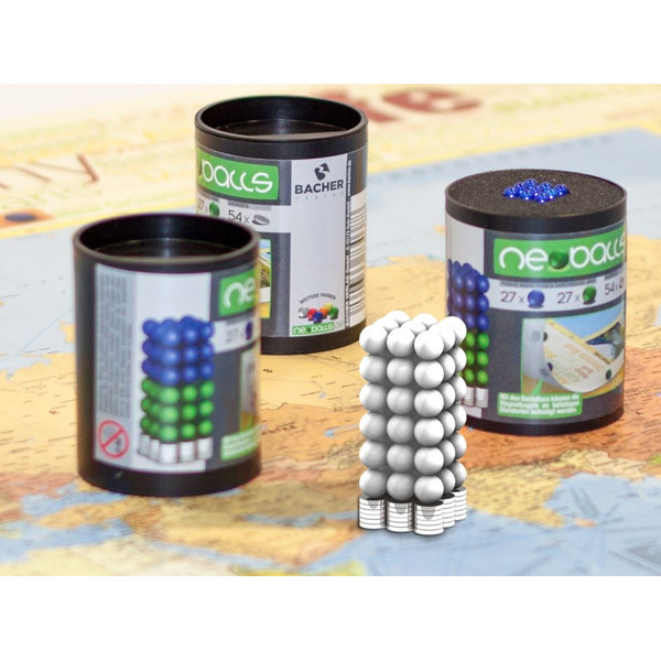 Bacher Verlag Juego de bolas magnéticas Neoballs 54 piezas blanco
