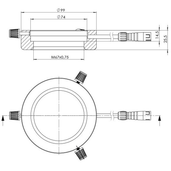 StarLight Opto-Electronics RL4-74 PW, blanco puro (6500K), Ø 74 mm