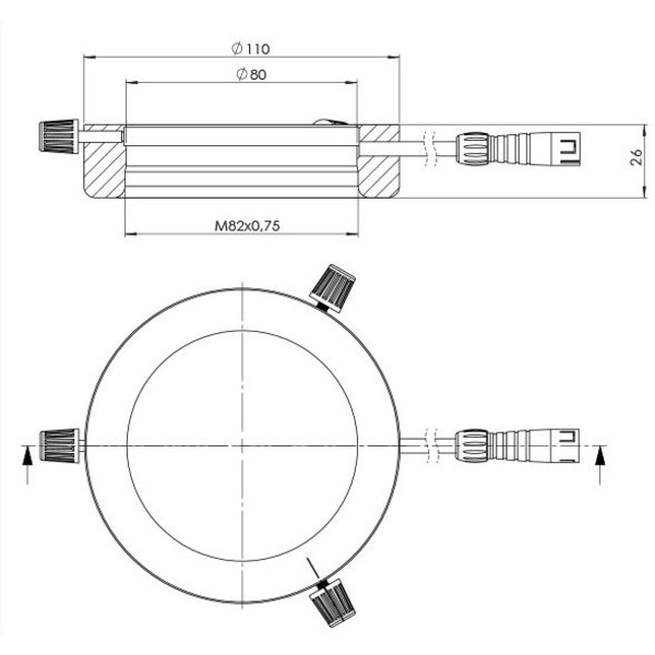 StarLight Opto-Electronics RL5-88 B, azul (470 nm), Ø 88 mm