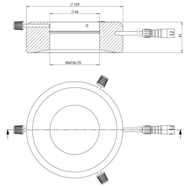 StarLight Opto-Electronics RL12-18s WW, luz cálida (3000K), Ø 66 mm