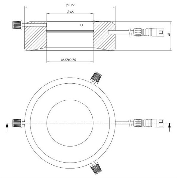 StarLight Opto-Electronics RL12-18f PW, luz difusa, blanco puro (6.000 K), Ø 66 mm