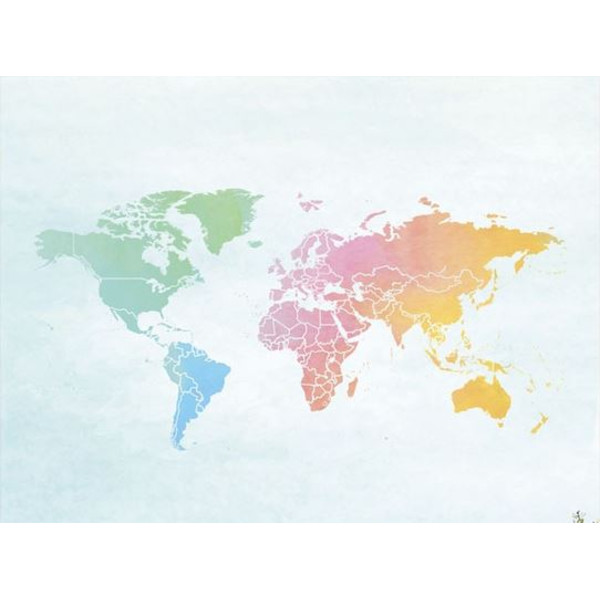 Miss Wood Mapamundi Mapa Woody Acuarela Splash XL