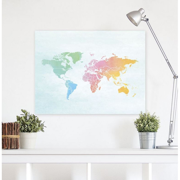 Miss Wood Mapamundi Mapa Woody Acuarela Splash XL