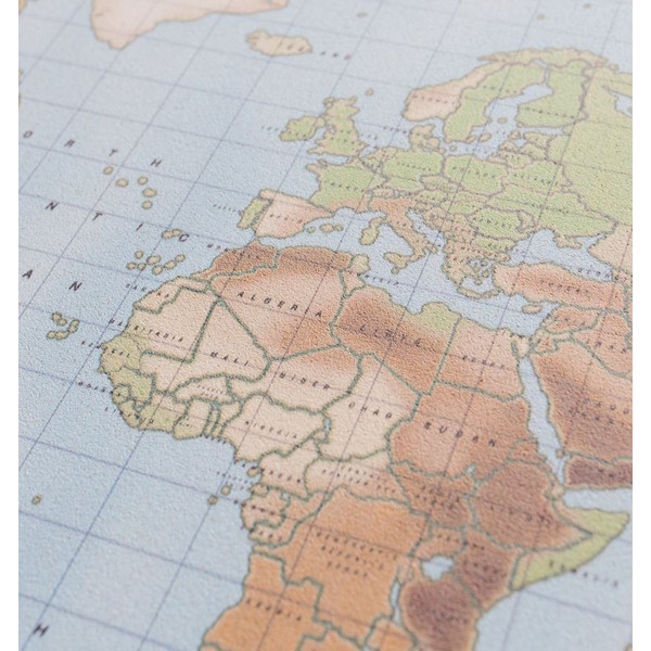 Miss Wood Mapamundi Mapa Woody Acuarela Física XL