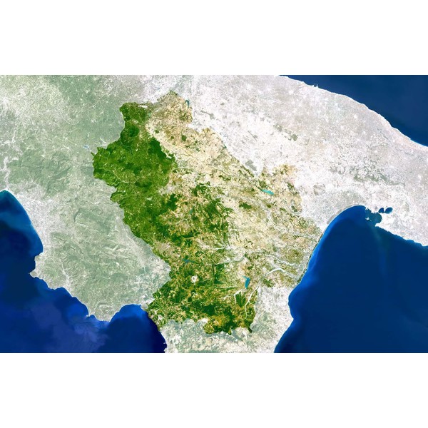 Planet Observer Mapa de : la región de Basilicata