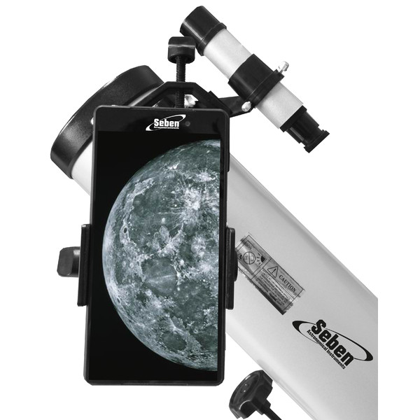 Seben Telescopio reflector de 76-900 EQ2 + smartphone adaptador DKA5