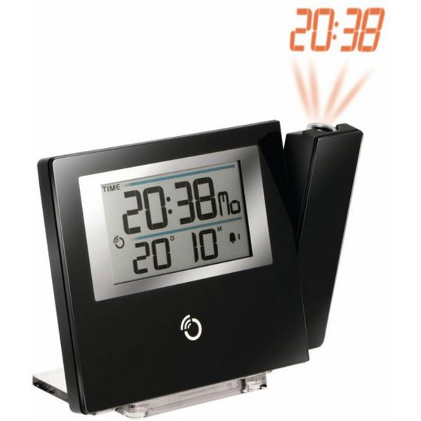 Oregon Scientific Reloj Ultra slim projection Clock black with red time display