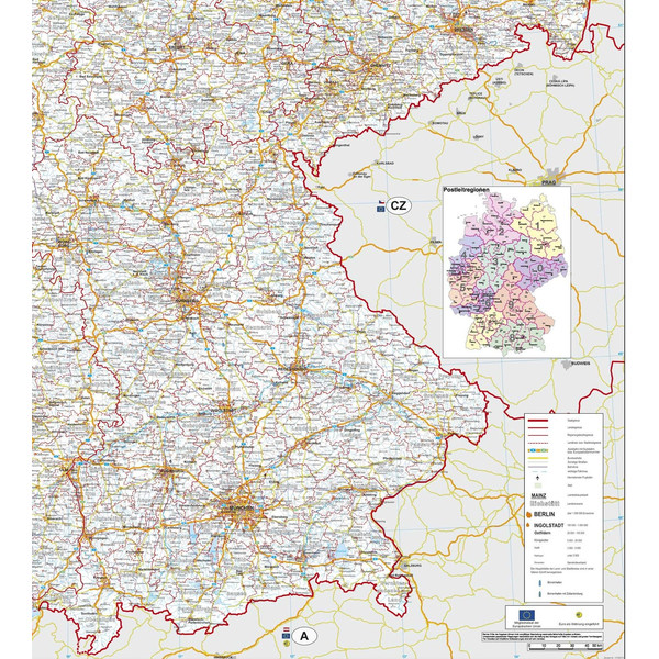 Stiefel Mapa Verkehrswegekarte Deutschland