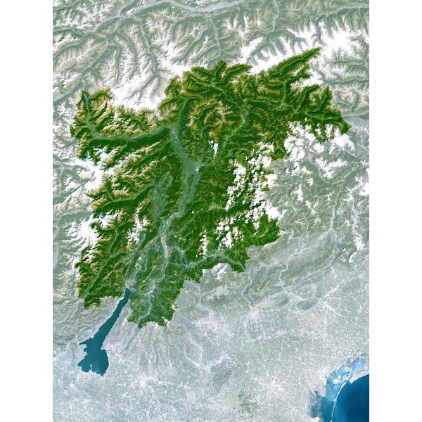 Planet Observer Mapa de : la región de Trentino - Alto Adigio