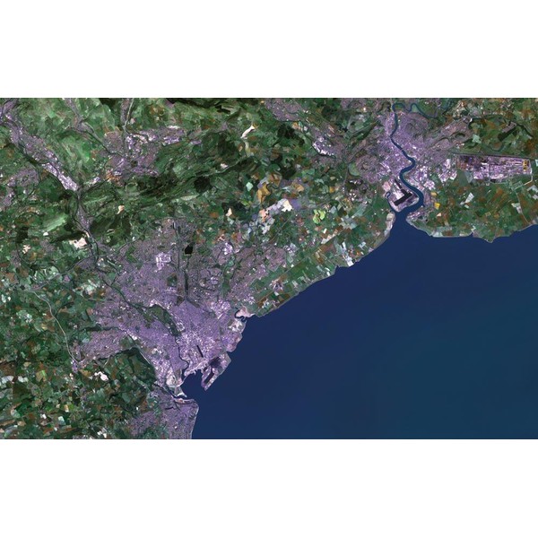 Planet Observer Mapa de : la región de Cardiff