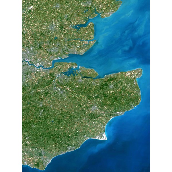 Planet Observer Mapa de : la región de Kent y estuario de Támesis