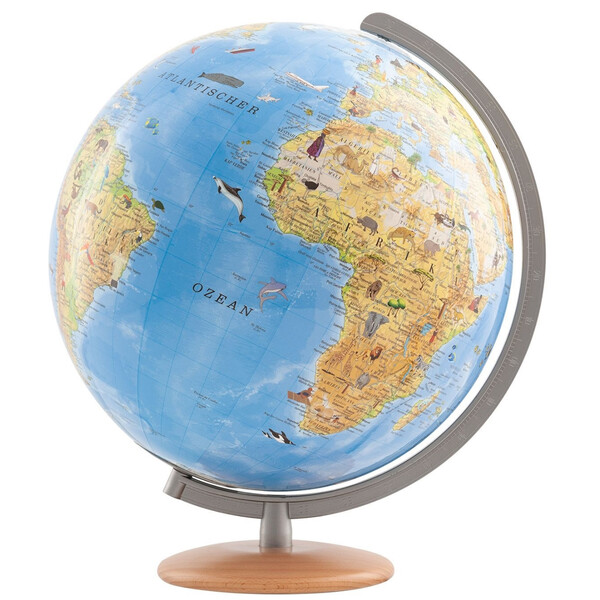 Columbus Globo terráqueo infantil Unsere Erde mit Entdeckerstift 34 cm